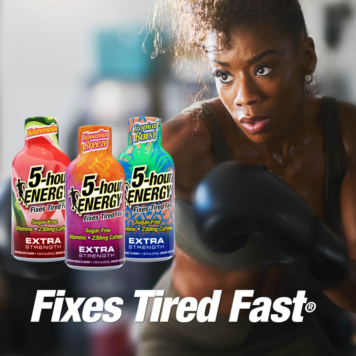 18-Count 5-Hour Energy Extra Strength Shots Variety Pack - Tropical Burst, Hawaiian Breeze, Watermelon Flavors, 1.93 fl oz