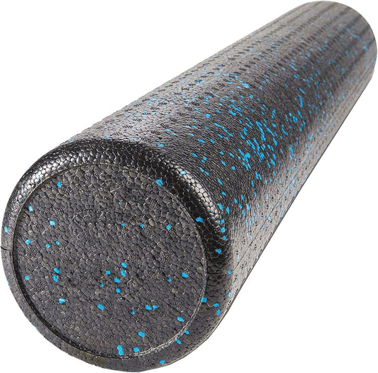 18-Inch Solid Blue JFIT High Density Foam Roller for Muscle Recovery and Pain Relief