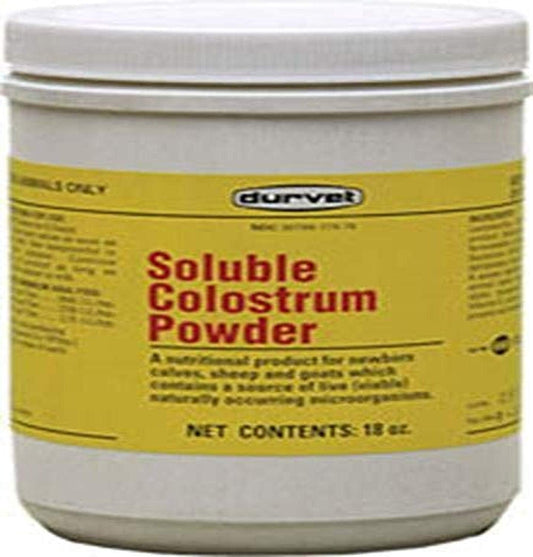 18 Ounce Durvet Colostrum Powder: Easily Soluble for Animal Health