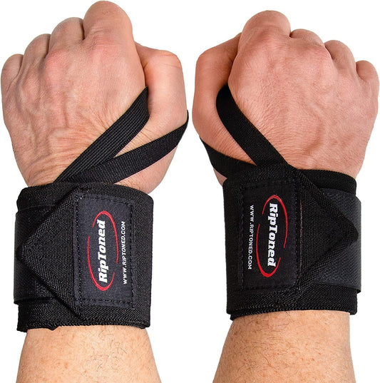 18" Rip Toned Wrist Wraps - Adjustable Wrist Straps for Weightlifting - Support & Protect Wrists - Durable & Washable - USPA Approved - Men & Women