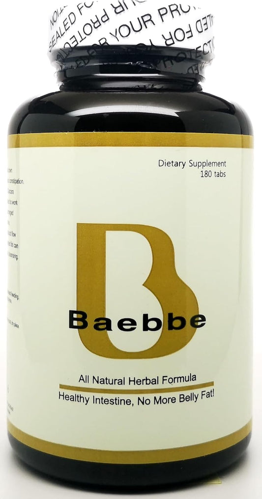 180 Baebbe Tablets for Healthy Intestines and Weight Loss - Natural Herbal Formula, No Belly Fat!