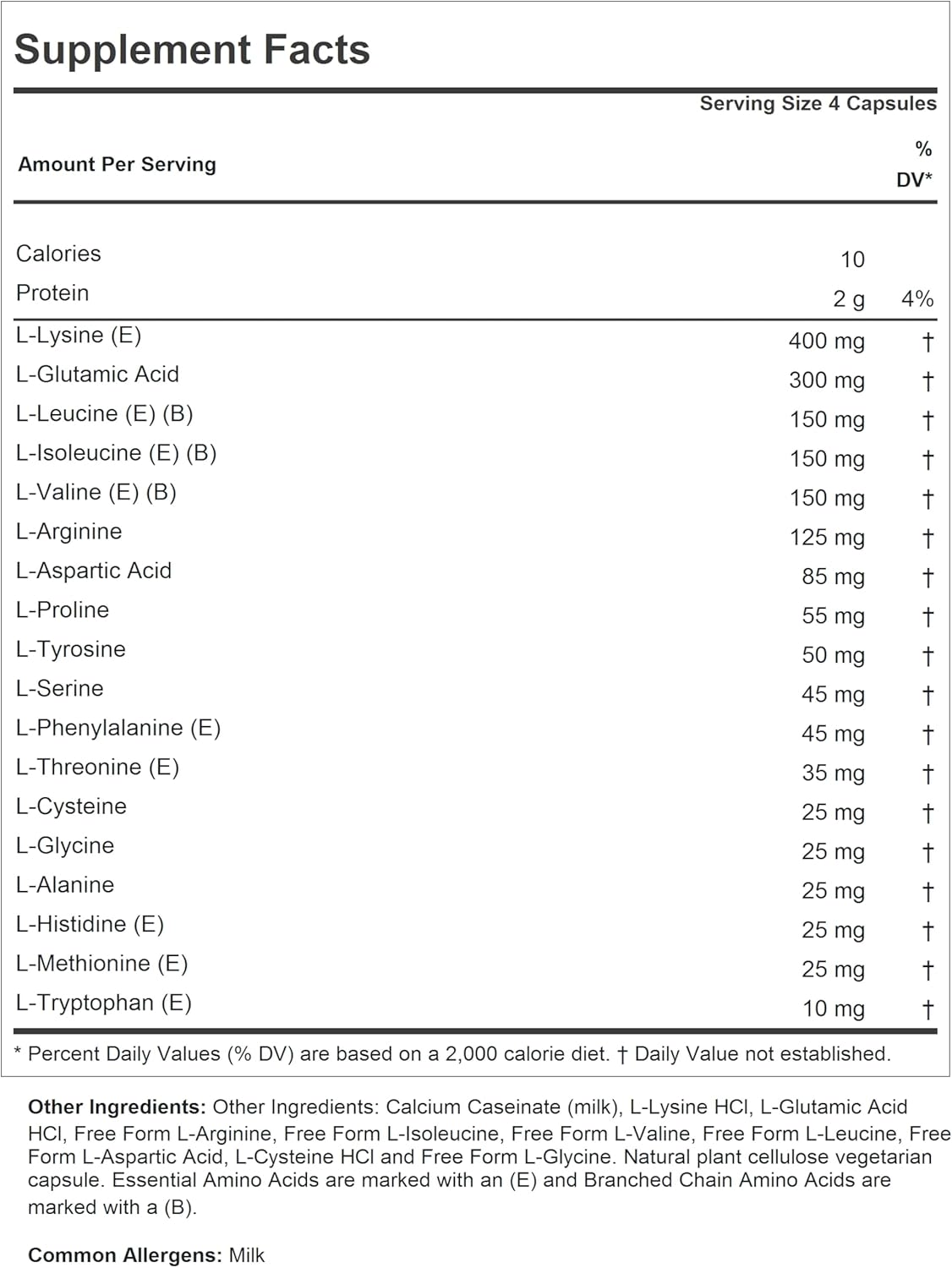 180 Capsules of Andrew Lessman Essential Amino Protein: Bioavailable Source of Essential Amino Acids for Organ and Tissue Health.