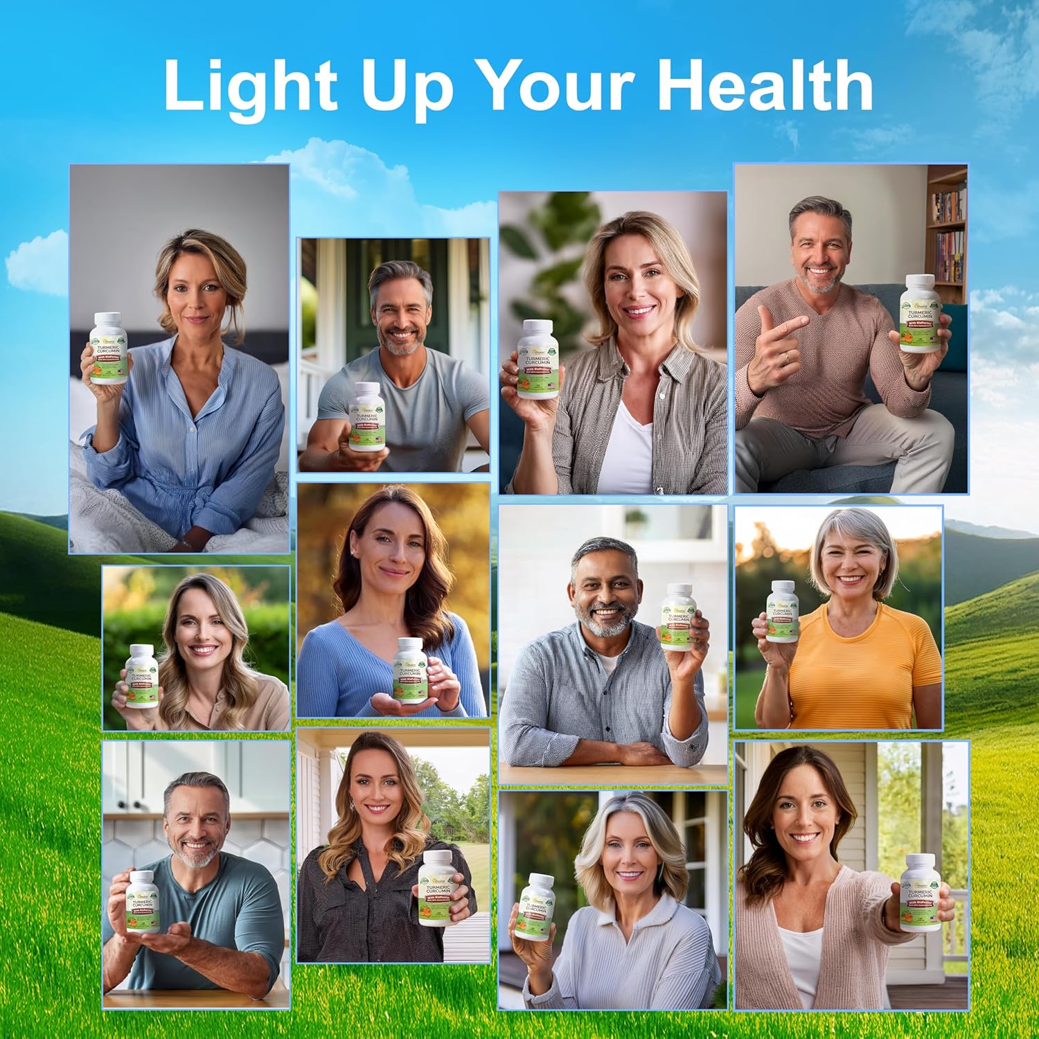 180 Capsules of aSquared Nutrition Turmeric Curcumin 1300mg with BioPerine Black Pepper Extract - 95% Curcuminoids, Natural Tumeric Root Powder Supplements for Joint Stiffness