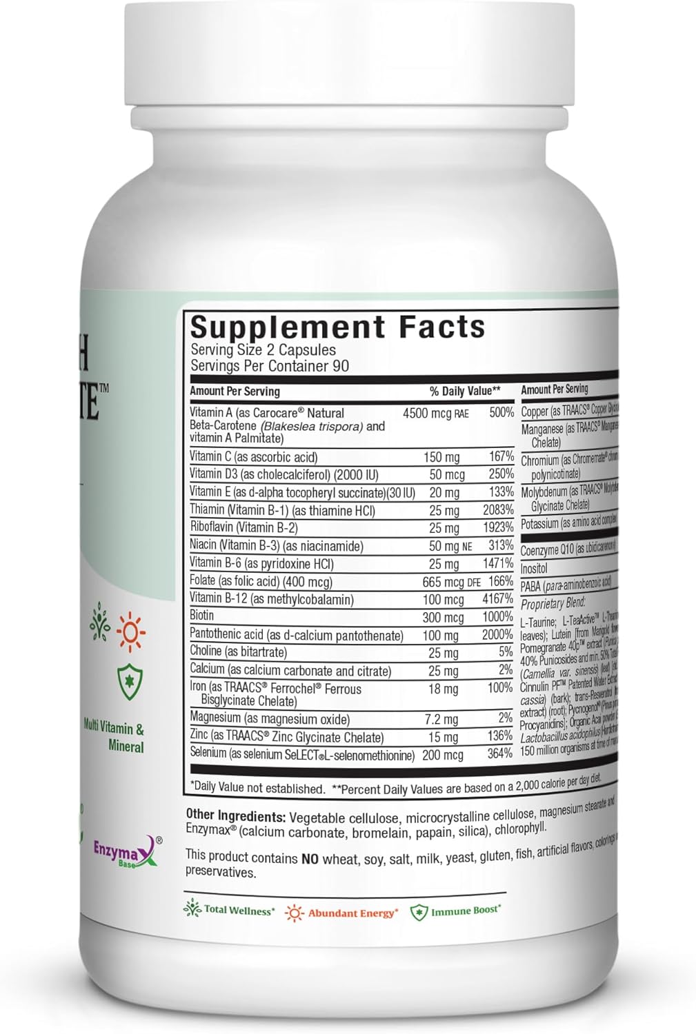 180 Capsules of Maxi Health Two Complete Multivitamins and Minerals, Full Potency, Kosher Formula