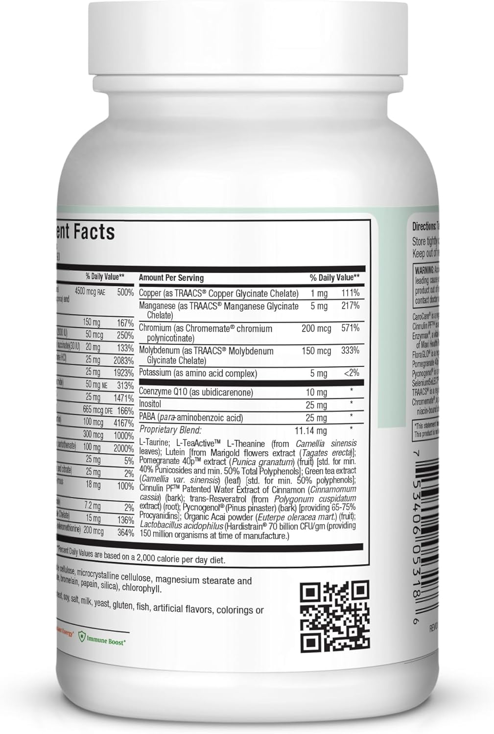 180 Capsules of Maxi Health Two Complete Multivitamins and Minerals, Full Potency, Kosher Formula