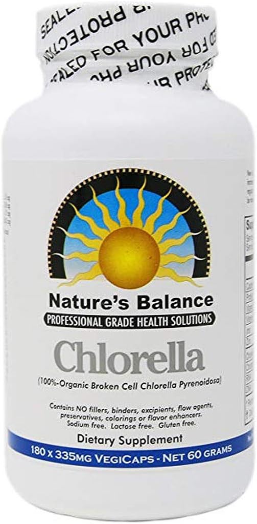 180 Capsules of Nature's Balance Premium Chlorella Supplement for Optimal Health
