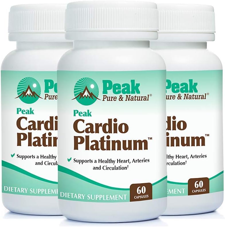 180 Capsules of Peak Pure & Natural Peak Cardio Platinum Formula