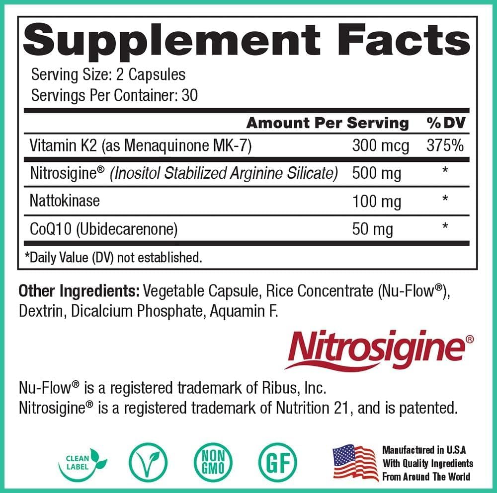 180 Capsules of Peak Pure & Natural Peak Cardio Platinum Formula