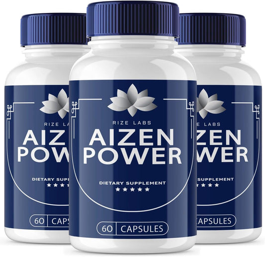 180 Capsules of rize labs Aizen Power: All Natural Male Supplement for Energy and Performance Boost
