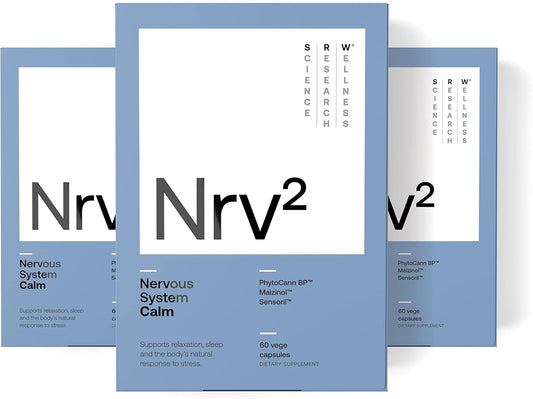 180 Capsules of SRW Laboratories Nrv² Calm for Sleep and Stress Relief - Nervous System Support for Rest and Relaxation