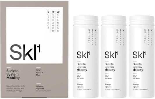 180 Capsules SRW SKL¹ Mobility Joint Support Supplement | Soothe Discomfort, Improve Mobility, Flexibility & Strength | With Glycosaminoglycans, Hyaluronic Acid, Collagen, & Proteins