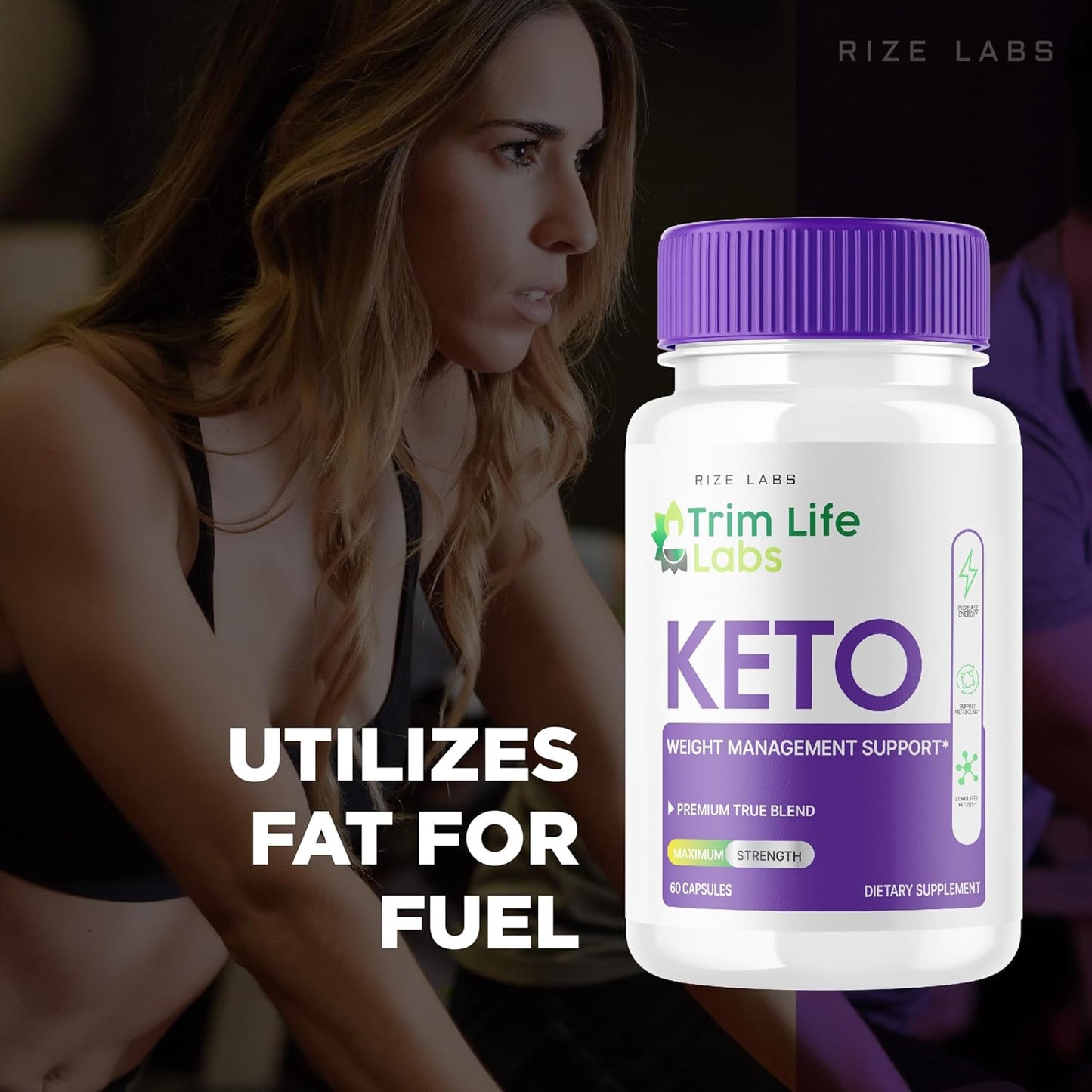 180 Capsules Trim Life Labs Keto Capsules - Maximum Strength Weight Loss Pills with Keto+ACV Supplement