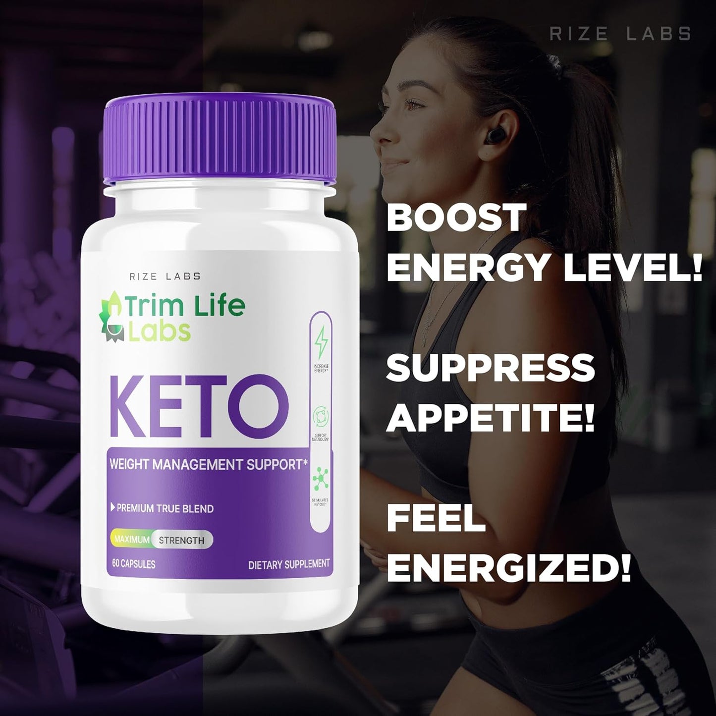 180 Capsules Trim Life Labs Keto Capsules - Maximum Strength Weight Loss Pills with Keto+ACV Supplement