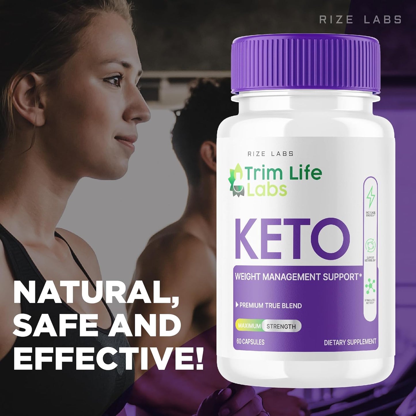 180 Capsules Trim Life Labs Keto Capsules - Maximum Strength Weight Loss Pills with Keto+ACV Supplement