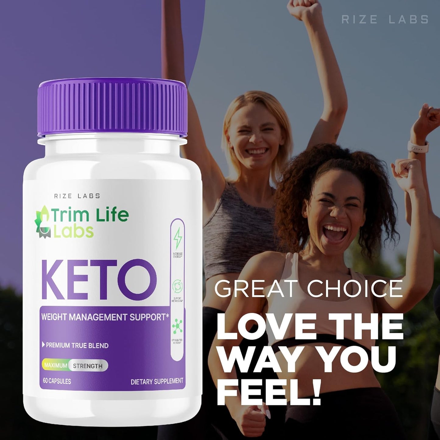 180 Capsules Trim Life Labs Keto Capsules - Maximum Strength Weight Loss Pills with Keto+ACV Supplement