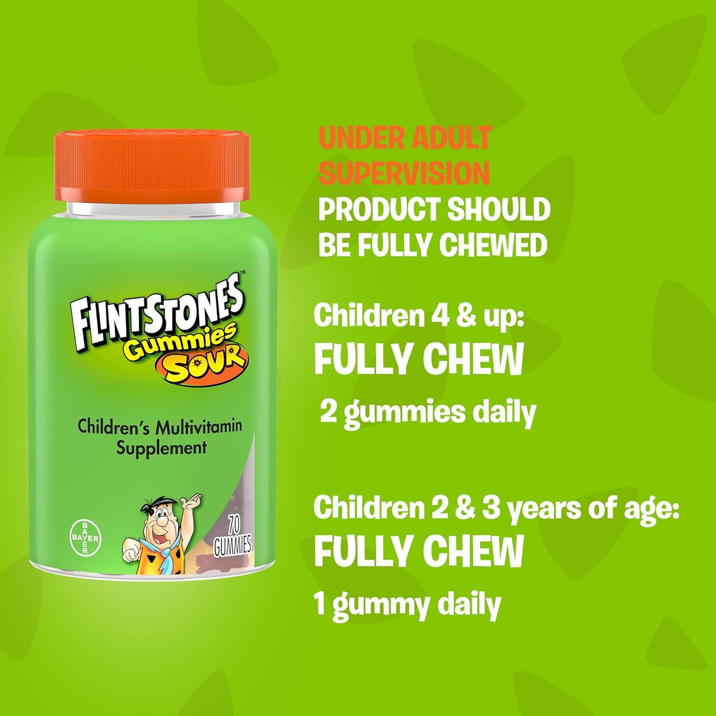 180-Count 3-Pack of DAONEG Flintstones Sour Gummies
