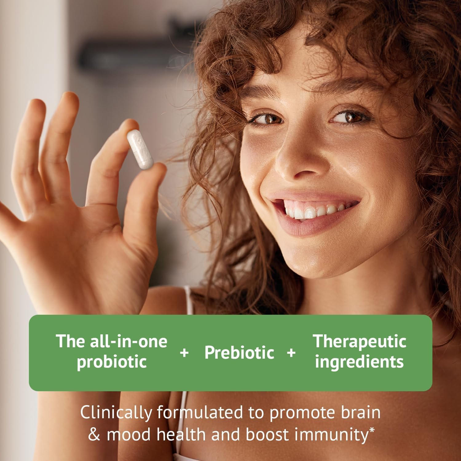 180 Count Clear Probiotics Brain Supplement with Lion’s Mane & Ginkgo Biloba for Memory, Focus, Mood & Cognitive Function - 3 Month Supply