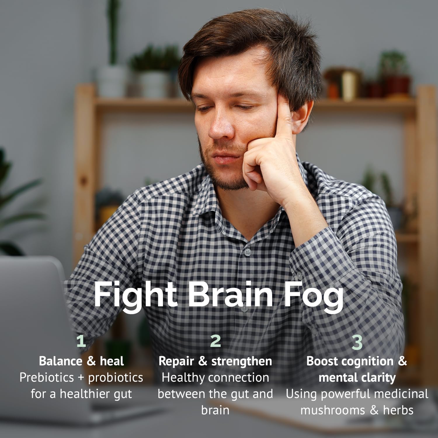 180 Count Clear Probiotics Brain Supplement with Lion’s Mane & Ginkgo Biloba for Memory, Focus, Mood & Cognitive Function - 3 Month Supply