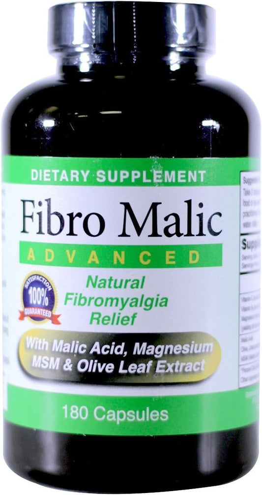 180 Count Fibromalic Capsules with Malic Acid, Magnesium, MSM, and Olive Leaf Extract