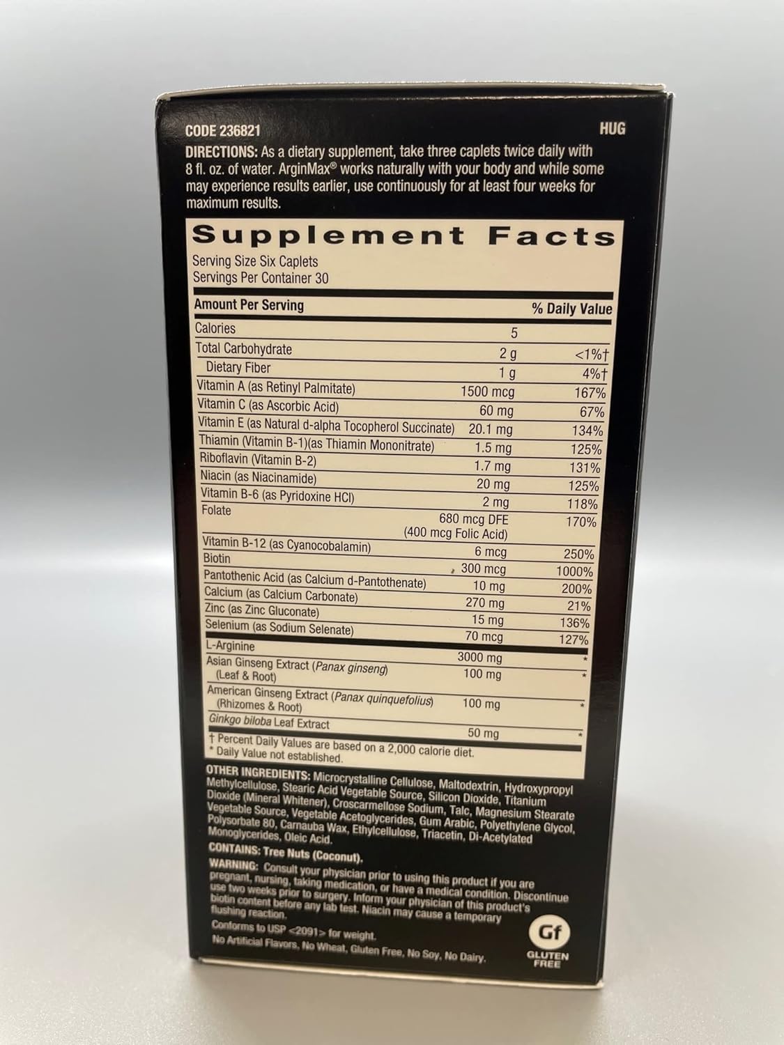 180 Count GNC Mens Arginmax Sexual Health Supplement - Supports Blood Flow and Vitality