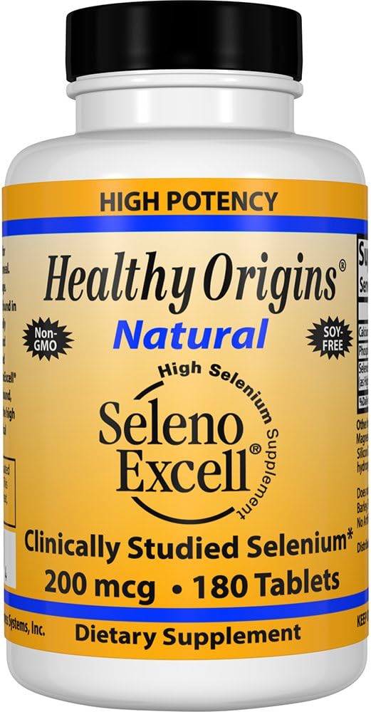 180 Count Healthy Origins Selenium Seleno Excel 200 MCG Dietary Supplement