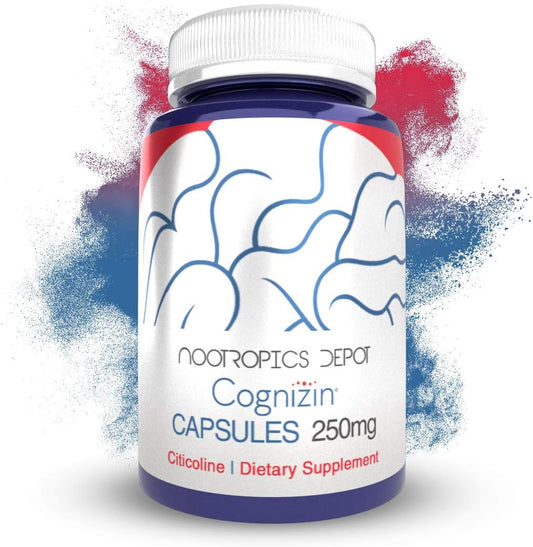 180 Count Nootropics Depot Cognizin Citicoline Capsules for Brain Health - Memory, Focus, and Attention Support