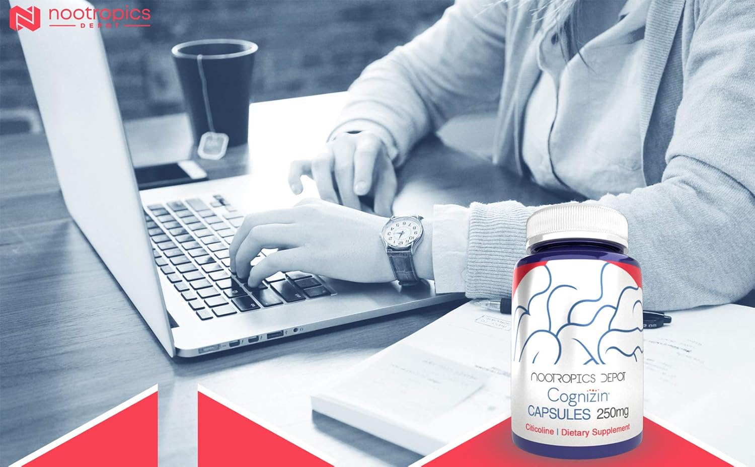 180 Count Nootropics Depot Cognizin Citicoline Capsules for Brain Health - Memory, Focus, and Attention Support