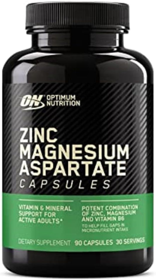 180 Count Optimum Nutrition Zinc and Magnesium Supplement for Muscle Recovery and Endurance, Men and Women