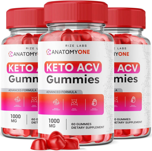 180 Count Rize Labs AnatomyOne Keto ACV Gummies for Advanced Weight Loss with Apple Cider Vinegar - Extra Strength Gummy Supplement for Belly Fat