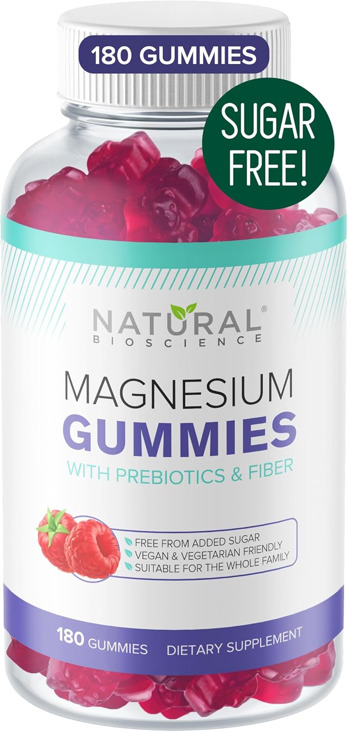 180 Count Sugar-Free Magnesium and Elderberry Gummies by Natural BioScience