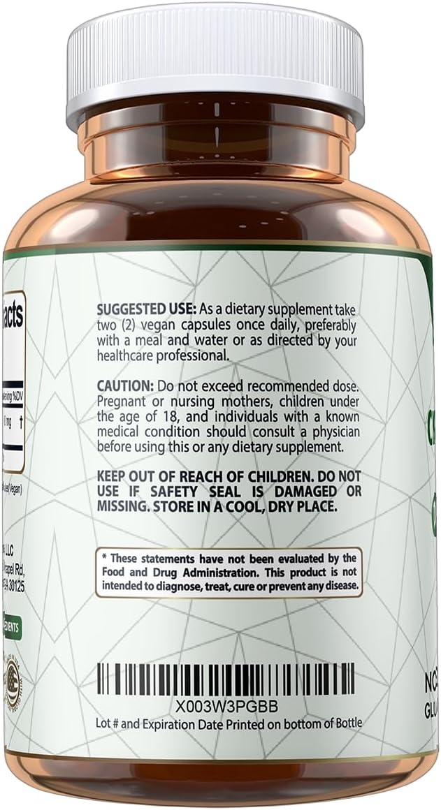 180 Count Vegan Citrus Bergamot Extract Capsules - 1500MG - 25:1 Concentration - Antioxidant Support - Gluten Free & Non-GMO - Promotes Overall Health