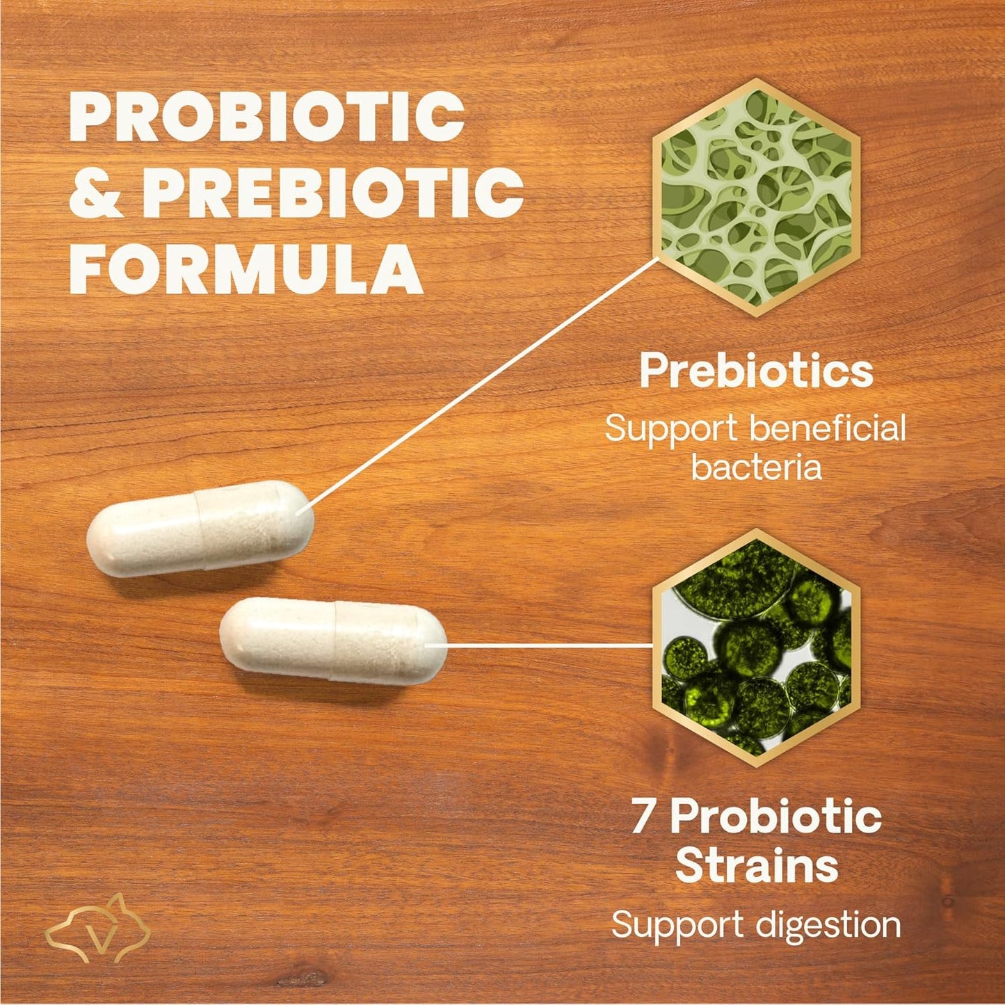 180 Count VetriScience Extra Strength Gut Health Capsules for Dogs & Cats - Probiotic & Prebiotic Digestive Supplement - Supports Digestion, Immune System, Gas & Diarrhea - 7.5 Billion CFU