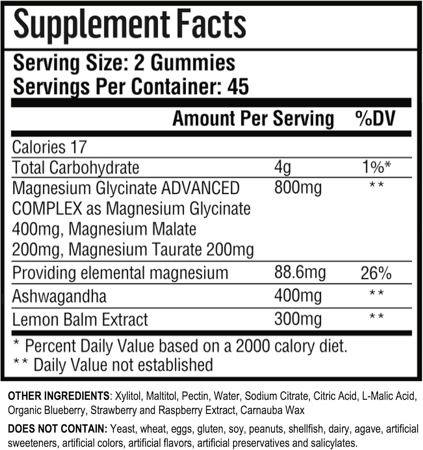 180 CT Calm Magnesium Gummies with Ashwagandha for Adults & Kids - Sugar Free Chews for Relaxation, Stress Relief, Sleep, Muscle & Cardio Support