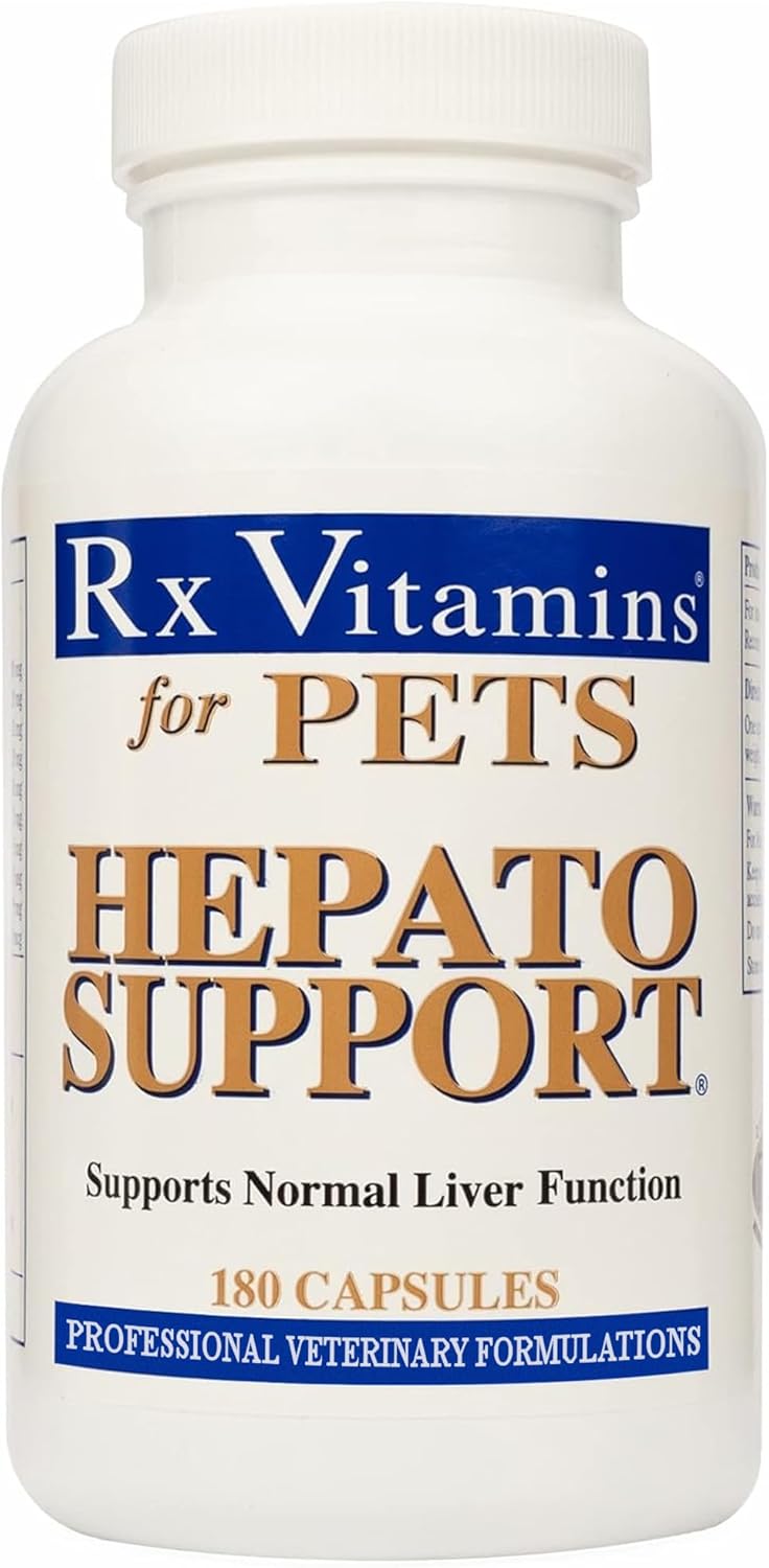 180 ct. Rx Vitamins Hepato Support Milk Thistle Supplement for Dogs & Cats - 100mg Silymarin Capsules for Healthy Liver Function in Pets
