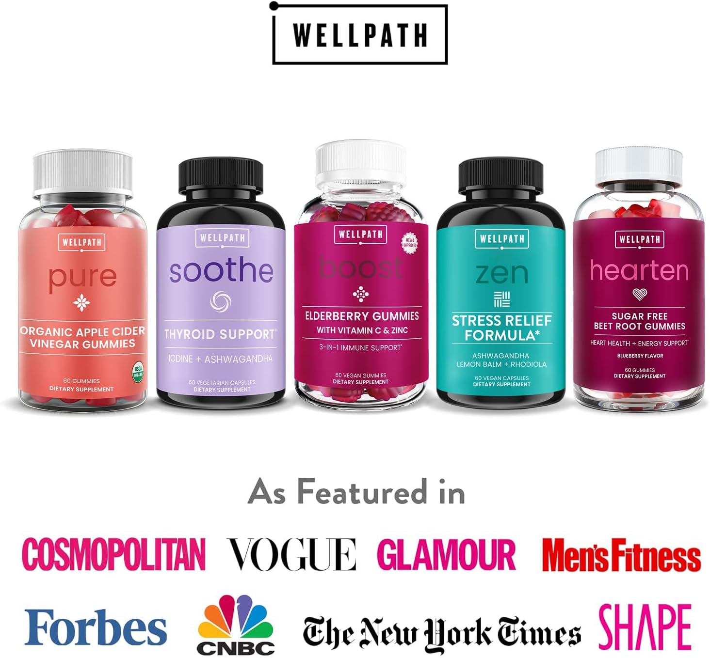 180 ct WellPath Zen Stress Relief Supplement | Mood Support & Energy Aid | Ashwagandha, Rhodiola, L-Theanine, Lemon Balm Capsules