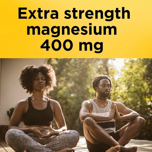 180-Day Supply of Nature Made Magnesium 400 mg Oxide Softgels + Supplement Guide