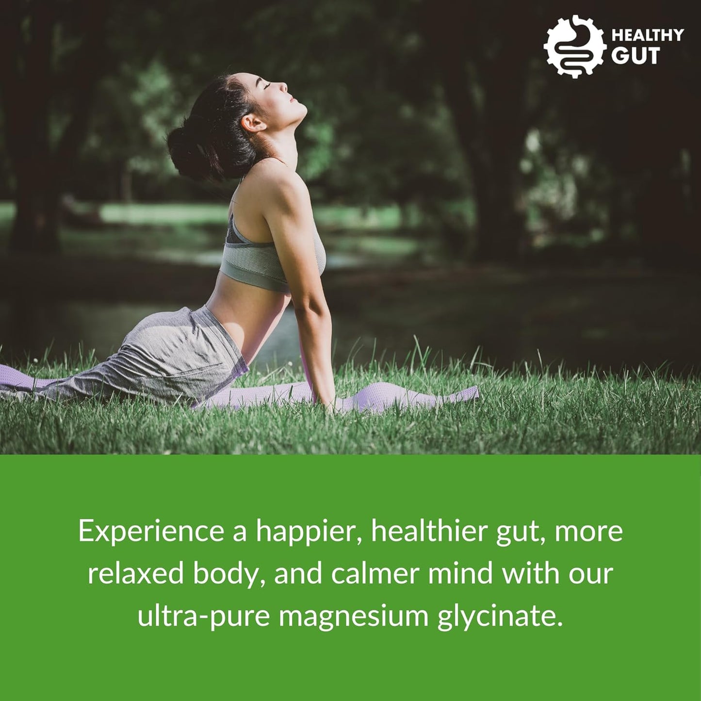 180 mg Magnesium Glycinate Supplement for Gut Health | Pure and Filler-Free | 90 Servings