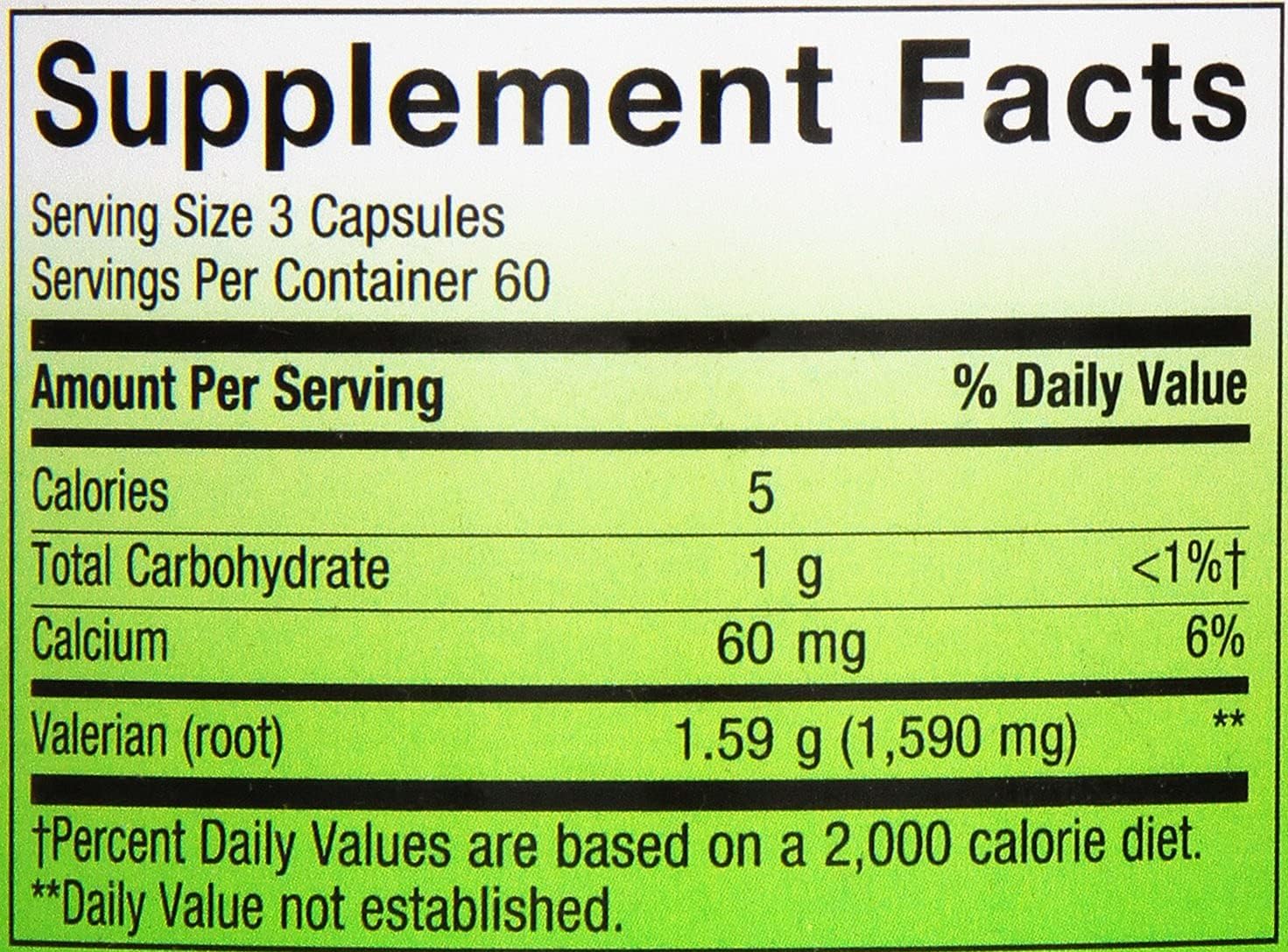 180 Nature's Way Valerian Root Gelatin Capsules for Natural Sleep Support