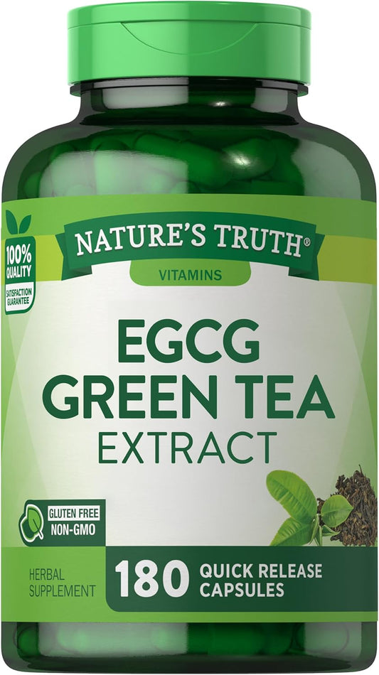 180 Non-GMO & Gluten Free EGCG Green Tea Extract Capsules by Nature's Truth