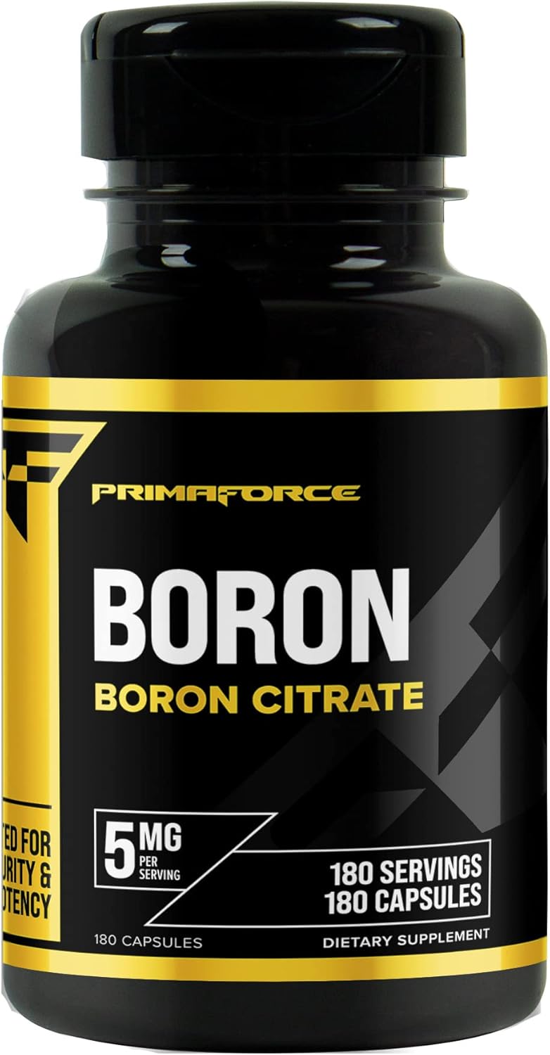 180 Primaforce Boron Capsules 5mg - Vegetarian Capsules for Bone Health & Hormone Support