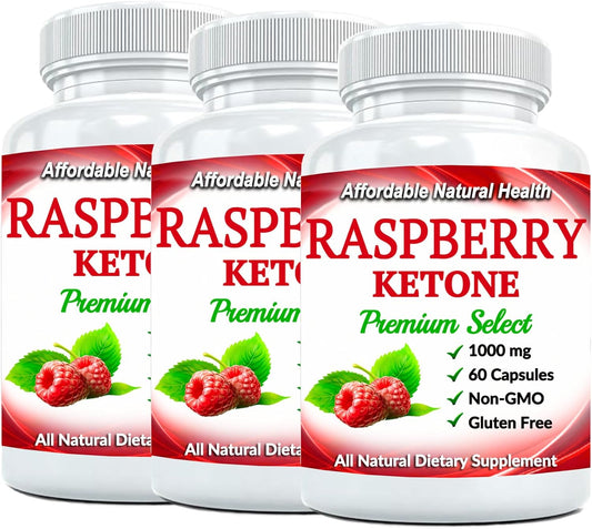 180 Raspberry Ketone Capsules for Active Healthy Lifestyle, 1000mg, 6 Month Supply, Vegan & Non GMO