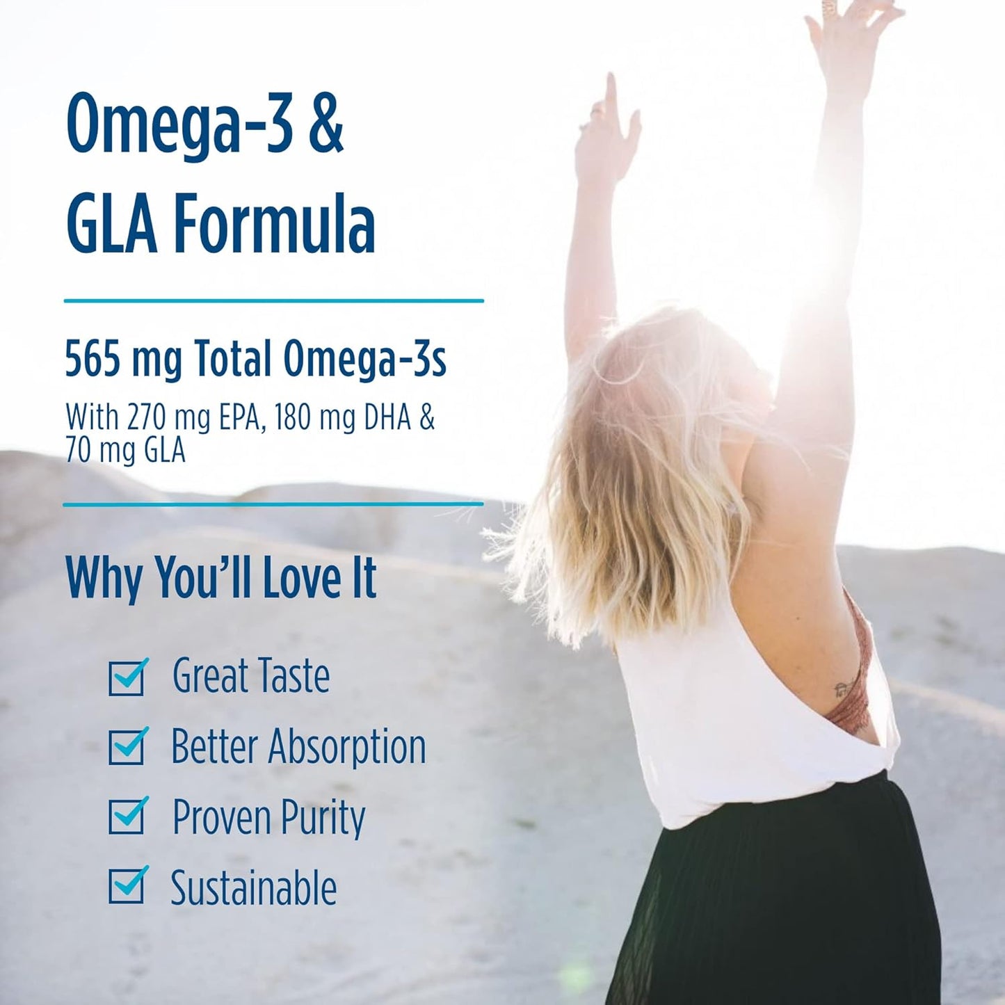 180 Soft Gels of Nordic Naturals Complete Omega with EPA, DHA, and GLA for Healthy Skin, Cognition, and Mood - Lemon Flavor - Non-GMO - 90 Servings