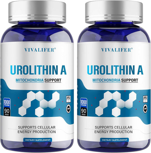 180 Softgels DQQI Urolithin A Supplement 1000mg for Healthy Aging & Mitochondrial Health - Antioxidant Support for Men & Women