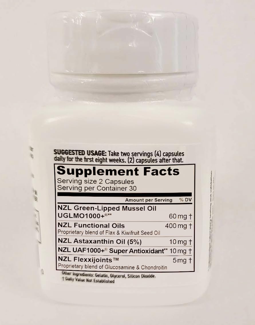 180 Softgels of OMEGANZL Original Green-Lipped Mussel Oil Joint Support Supplement with Natural Muscle Relief, No Fishy Aftertaste