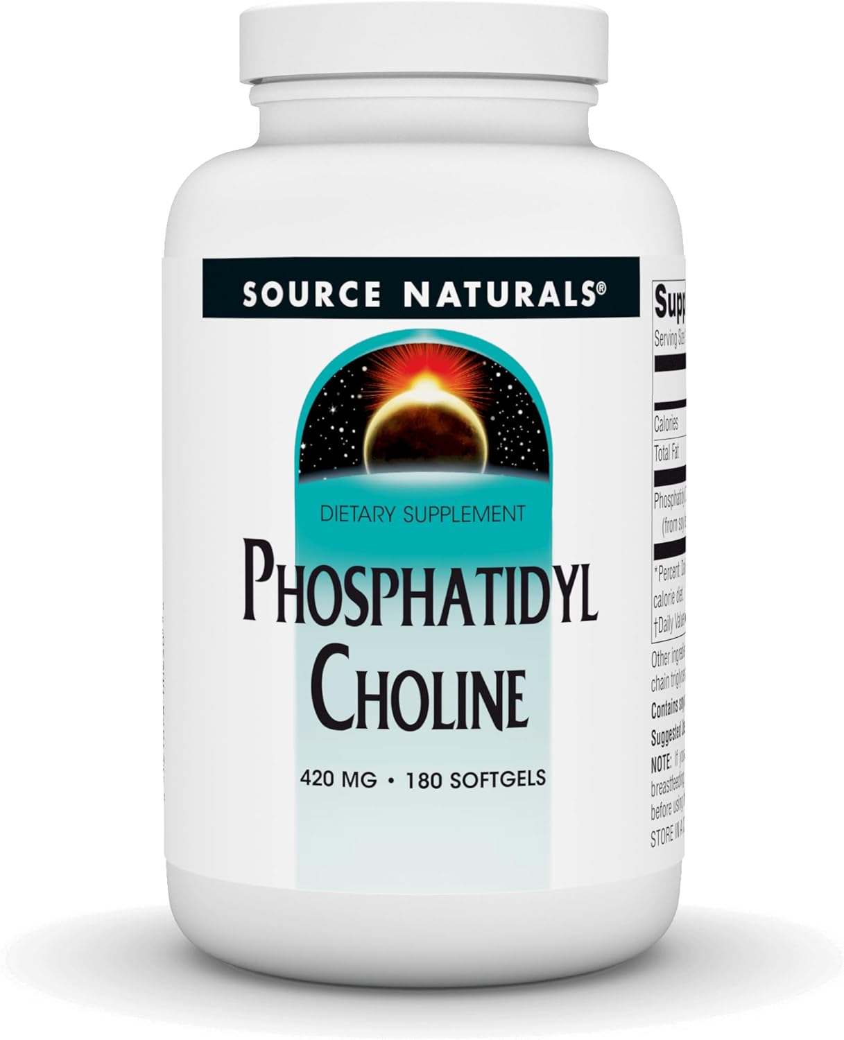 180 Softgels of Source Naturals Phosphatidyl Choline in Lecithin Dietary Supplement