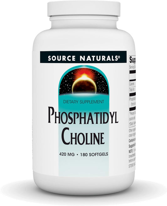 180 Softgels of Source Naturals Phosphatidyl Choline in Lecithin Dietary Supplement