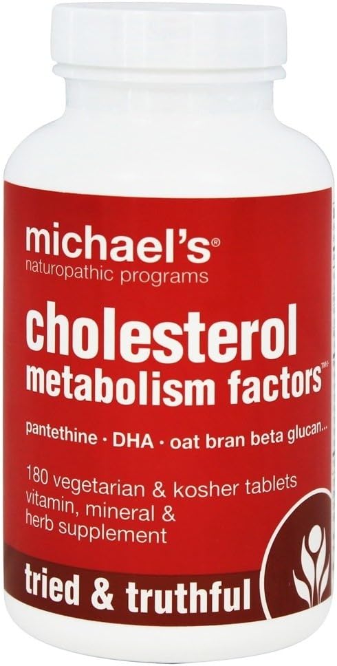 180 Tablets Michael's Health Naturopathic Programs for Cholesterol Metabolism - Improves Circulation - Non-Statin & Red Yeast Rice - 30 Servings
