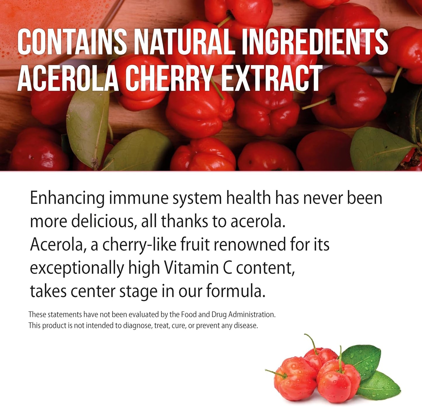 180 Tablets of NANOWELL Acerola Cherry Vitamin C 1000mg for Immune Support - 180 Day Supply