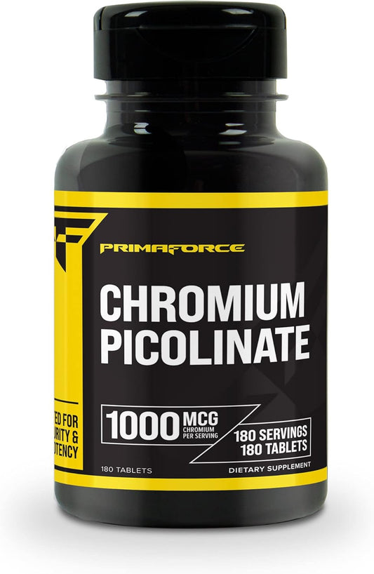 180 Tablets of PrimaForce Chromium Picolinate 1000mcg for Weight Management and Metabolism Support