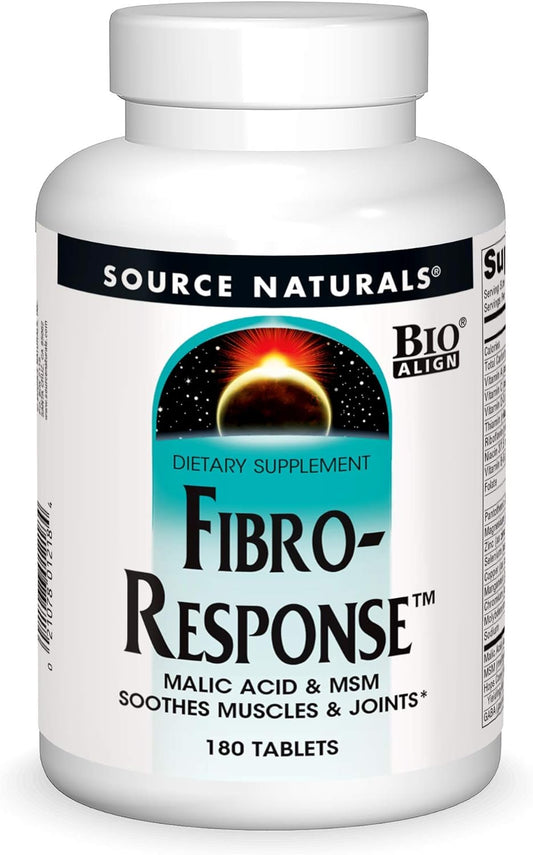 180 Tablets Source Naturals Fibro-Response with Malic Acid & MSM for Bio-Aligned Support